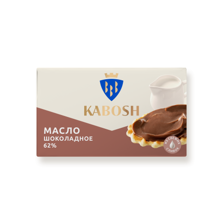Масло сладкое сливочное шоколадное 62,0% ТМ Кабош